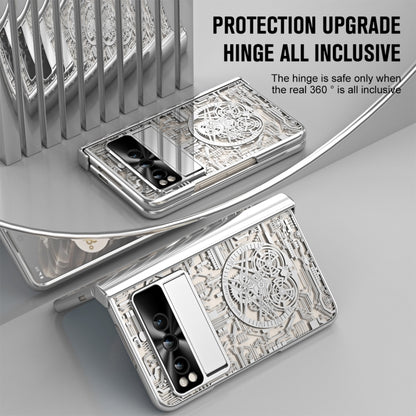 For Google Pixel Fold Mechanical Legend Integrated Electroplating All-inclusive Phone Case(Silver) by buy2fix