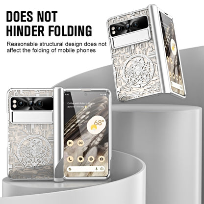 For Google Pixel Fold Mechanical Legend Integrated Electroplating All-inclusive Phone Case(Silver) by buy2fix
