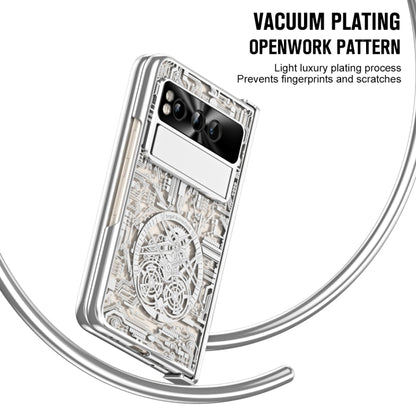 For Google Pixel Fold Mechanical Legend Integrated Electroplating All-inclusive Phone Case(Silver) by buy2fix