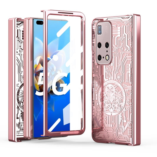 For Huawei Mate X2 Mechanical Legend Integrated Electroplating All-inclusive Phone Case(Rose Gold) - Huawei Cases by buy2fix | Online Shopping UK | buy2fix