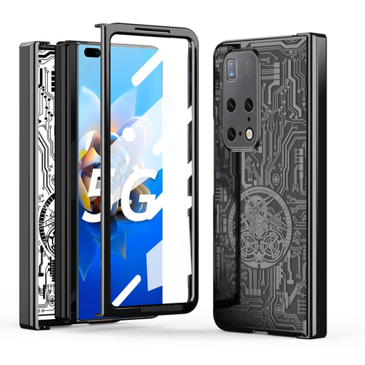 For Huawei Mate X2 Mechanical Legend Integrated Electroplating All-inclusive Phone Case(Black) - Huawei Cases by buy2fix | Online Shopping UK | buy2fix