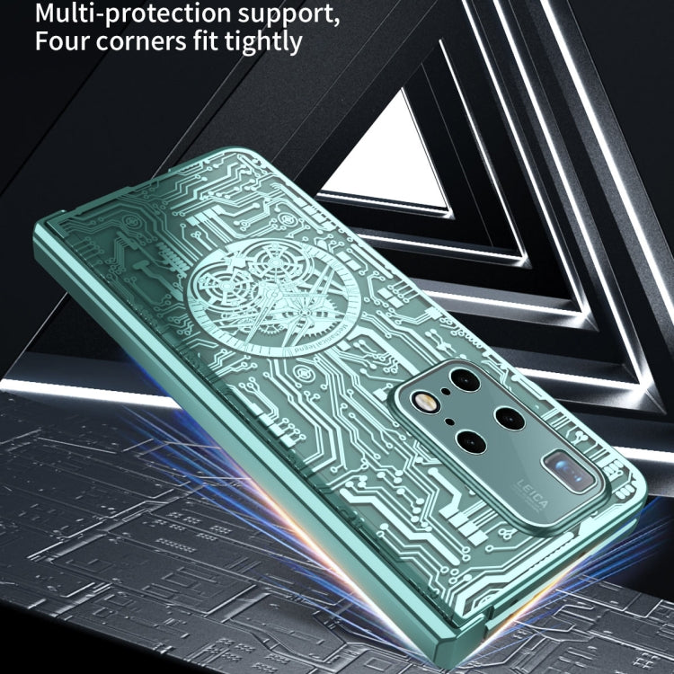 For Huawei Mate X2 Mechanical Legend Integrated Electroplating All-inclusive Phone Case(Blue) - Huawei Cases by buy2fix | Online Shopping UK | buy2fix