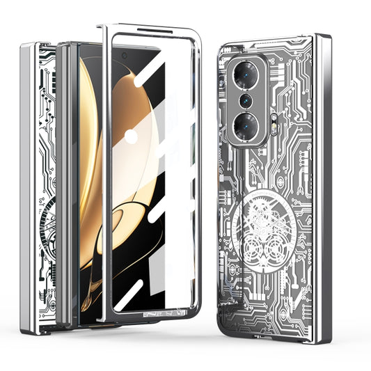 For Honor Magic V Mechanical Legend Integrated Electroplating All-inclusive Phone Case(Silver) - Honor Cases by buy2fix | Online Shopping UK | buy2fix