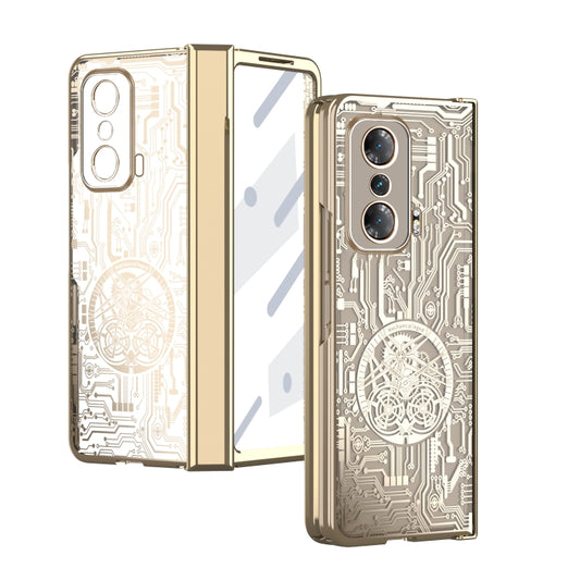 For Honor Magic V Mechanical Legend Integrated Electroplating All-inclusive Phone Case(Champagne Gold) - Honor Cases by buy2fix | Online Shopping UK | buy2fix