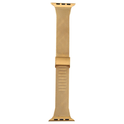 For Apple Watch Series 9&8&7 41mm / SE 3&SE 2&6&SE&5&4 40mm / 3&2&1 38mm Milanese Stainless Steel Watch Band(Gold) by buy2fix