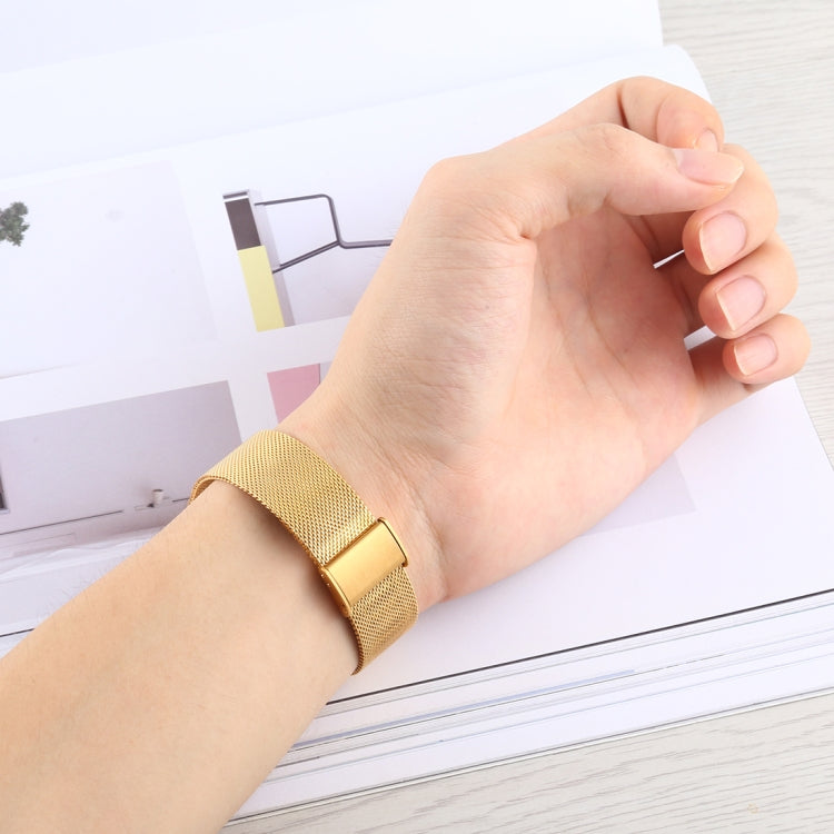 For Apple Watch Series 9&8&7 41mm / SE 3&SE 2&6&SE&5&4 40mm / 3&2&1 38mm Milanese Stainless Steel Watch Band(Gold) by buy2fix