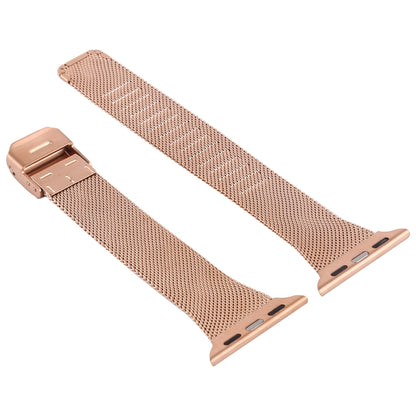 For Apple Watch Series 9&8&7 41mm / SE 3&SE 2&6&SE&5&4 40mm / 3&2&1 38mm Milanese Stainless Steel Watch Band(Rose Gold) by buy2fix