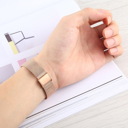 For Apple Watch Series 9&8&7 41mm / SE 3&SE 2&6&SE&5&4 40mm / 3&2&1 38mm Milanese Stainless Steel Watch Band(Rose Pink) by buy2fix