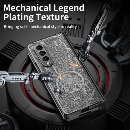 For Samsung Galaxy Z Fold3 5G Mechanical Legend Integrated Electroplating All-inclusive Phone Case(Black) - Galaxy Phone Cases by buy2fix | Online Shopping UK | buy2fix