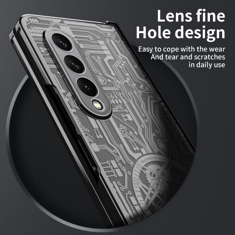 For Samsung Galaxy Z Fold3 5G Mechanical Legend Integrated Electroplating All-inclusive Phone Case(Black) - Galaxy Phone Cases by buy2fix | Online Shopping UK | buy2fix
