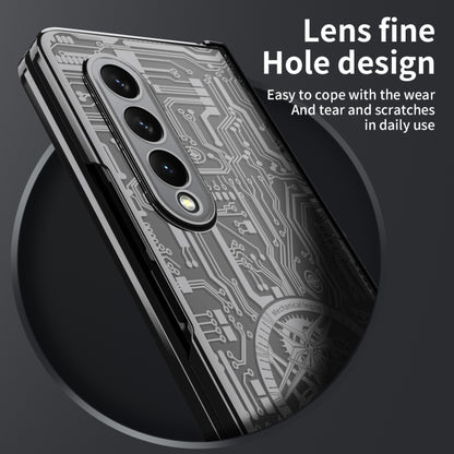 For Samsung Galaxy Z Fold3 5G Mechanical Legend Integrated Electroplating All-inclusive Phone Case(Black) - Galaxy Phone Cases by buy2fix | Online Shopping UK | buy2fix