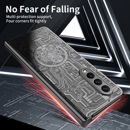 For Samsung Galaxy Z Fold3 5G Mechanical Legend Integrated Electroplating All-inclusive Phone Case(Black) - Galaxy Phone Cases by buy2fix | Online Shopping UK | buy2fix