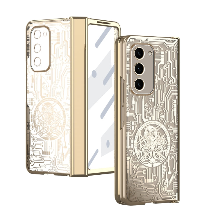 For Samsung Galaxy Z Fold2 5G Mechanical Legend Integrated Electroplating All-inclusive Phone Case(Champagne Gold) - Galaxy Phone Cases by buy2fix | Online Shopping UK | buy2fix