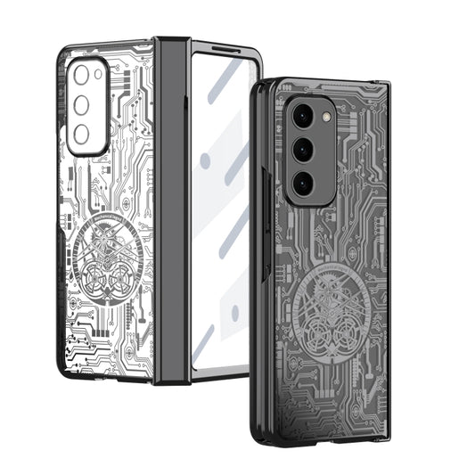 For Samsung Galaxy Z Fold2 5G Mechanical Legend Integrated Electroplating All-inclusive Phone Case(Black) - Galaxy Phone Cases by buy2fix | Online Shopping UK | buy2fix