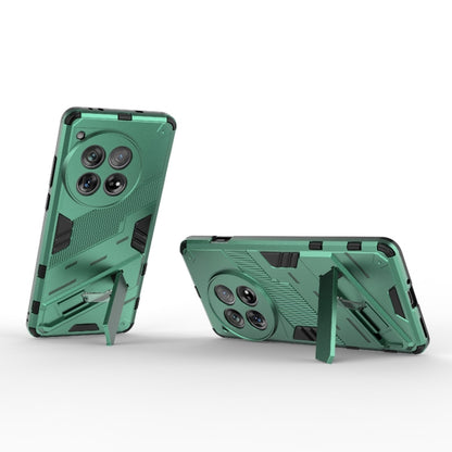 For OnePlus 12 5G Punk Armor 2 in 1 PC + TPU Phone Case with Holder(Green) - OnePlus Cases by buy2fix | Online Shopping UK | buy2fix