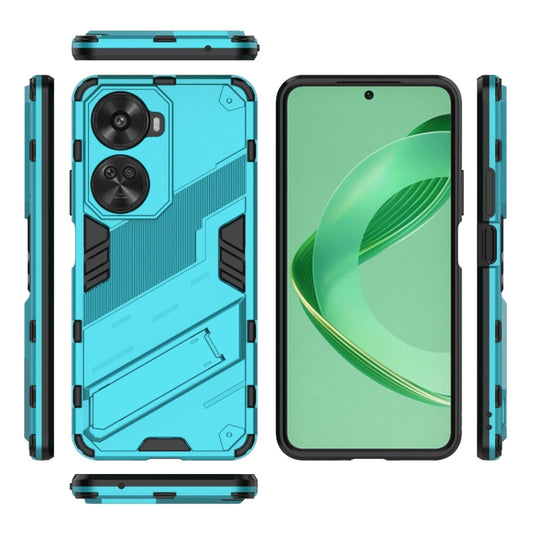 For Huawei nova 11 SE Punk Armor 2 in 1 PC + TPU Phone Case with Holder(Blue) - Huawei Cases by buy2fix | Online Shopping UK | buy2fix