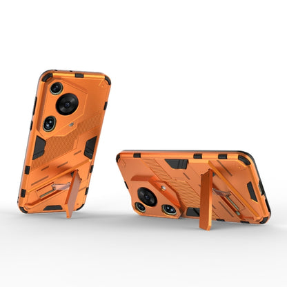For Huawei Pura 70 Ultra Punk Armor 2 in 1 PC + TPU Phone Case with Holder(Orange) by buy2fix