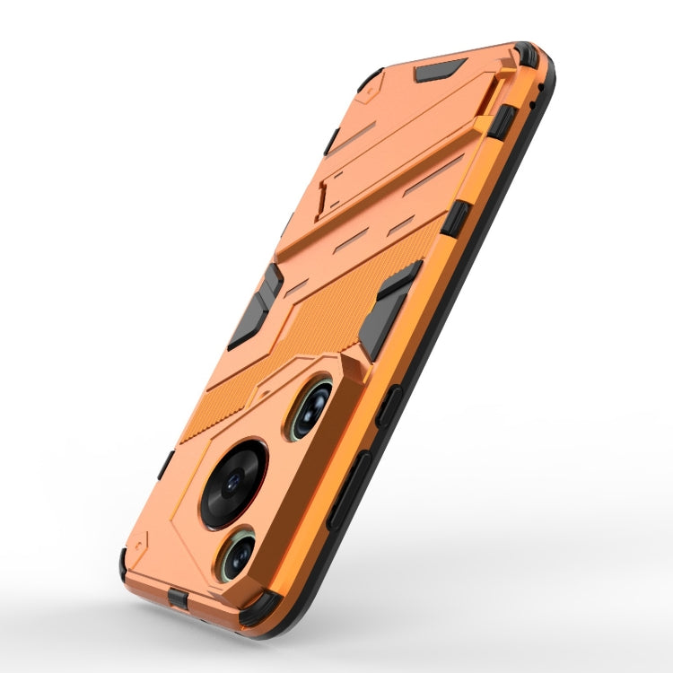 For Huawei Pura 70 Ultra Punk Armor 2 in 1 PC + TPU Phone Case with Holder(Orange) by buy2fix