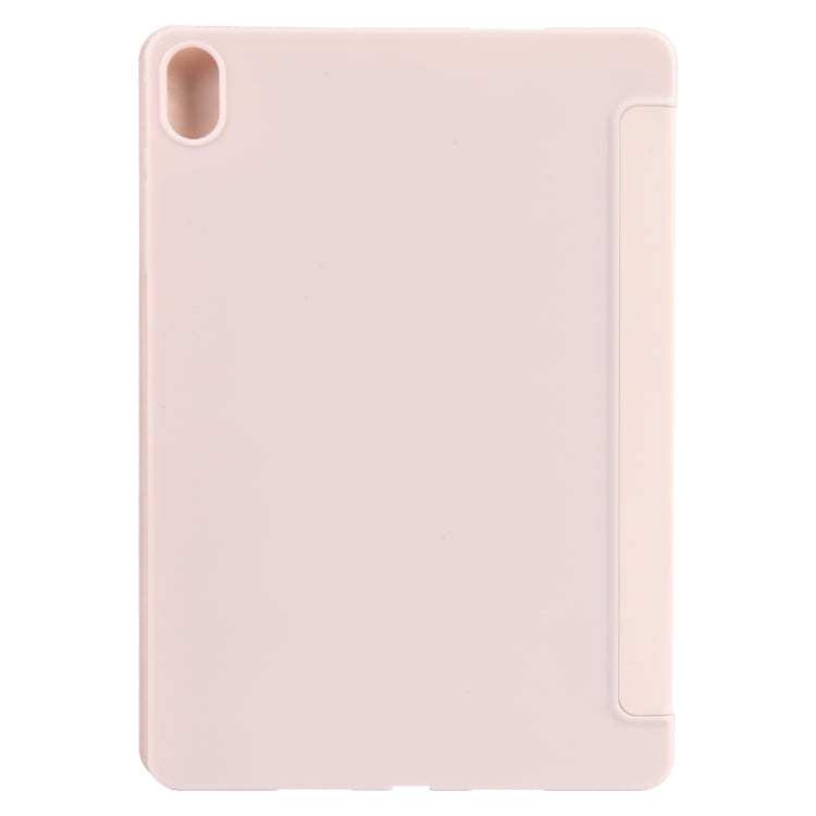 For Huawei MatePad SE 11 GEBEI 3-folding Holder Shockproof Flip Leather Tablet Case(Pink) - Huawei by GEBEI | Online Shopping UK | buy2fix