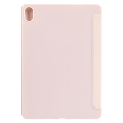 For Huawei MatePad SE 11 GEBEI 3-folding Holder Shockproof Flip Leather Tablet Case(Pink) - Huawei by GEBEI | Online Shopping UK | buy2fix