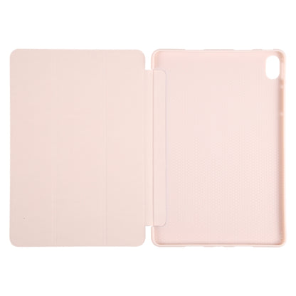 For Huawei MatePad SE 11 GEBEI 3-folding Holder Shockproof Flip Leather Tablet Case(Pink) - Huawei by GEBEI | Online Shopping UK | buy2fix
