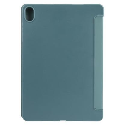For Huawei MatePad SE 11 GEBEI 3-folding Holder Shockproof Flip Leather Tablet Case(Dark Green) - Huawei by GEBEI | Online Shopping UK | buy2fix