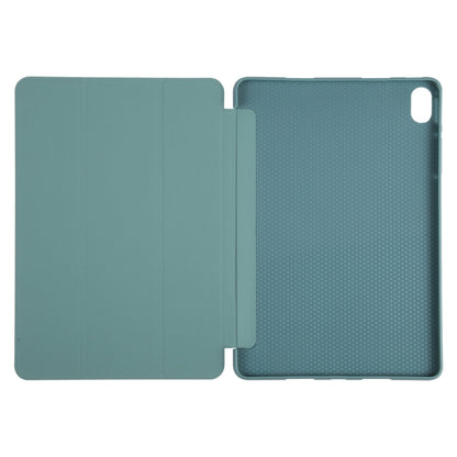 For Huawei MatePad SE 11 GEBEI 3-folding Holder Shockproof Flip Leather Tablet Case(Dark Green) - Huawei by GEBEI | Online Shopping UK | buy2fix