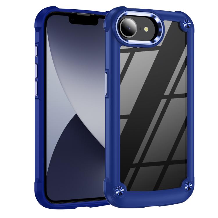 For iPhone 16e TPU + PC Lens Protection Phone Case(Blue) - iPhone 16e Cases by buy2fix | Online Shopping UK | buy2fix