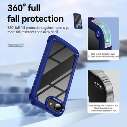 For iPhone 16e TPU + PC Lens Protection Phone Case(Blue) - iPhone 16e Cases by buy2fix | Online Shopping UK | buy2fix