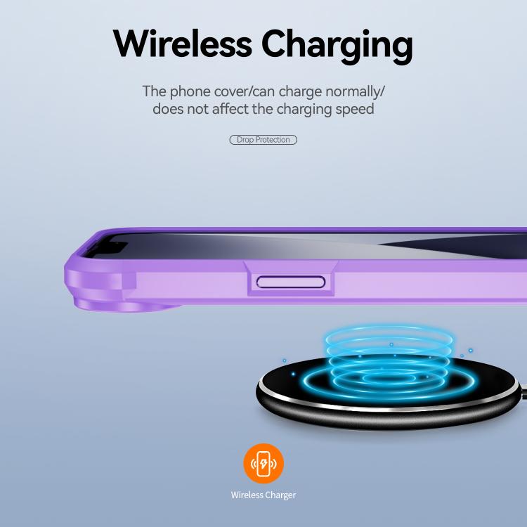 For iPhone 16e TPU + PC Lens Protection Phone Case(Purple) - iPhone 16e Cases by buy2fix | Online Shopping UK | buy2fix