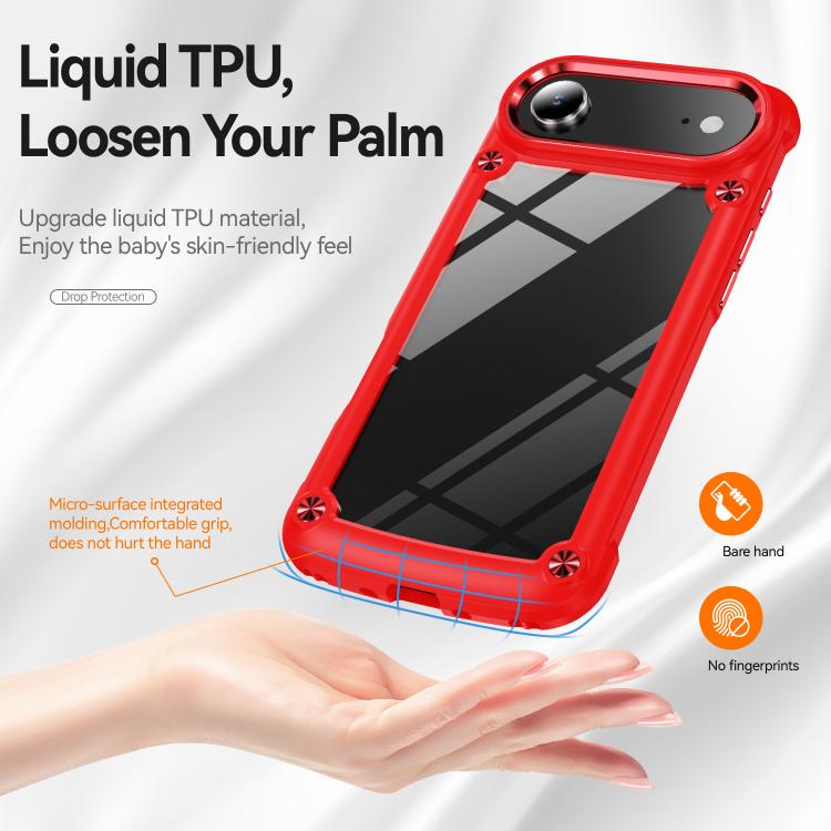 For iPhone Air TPU + PC Lens Protection Phone Case(Red) - iPhone Air Cases by buy2fix | Online Shopping UK | buy2fix