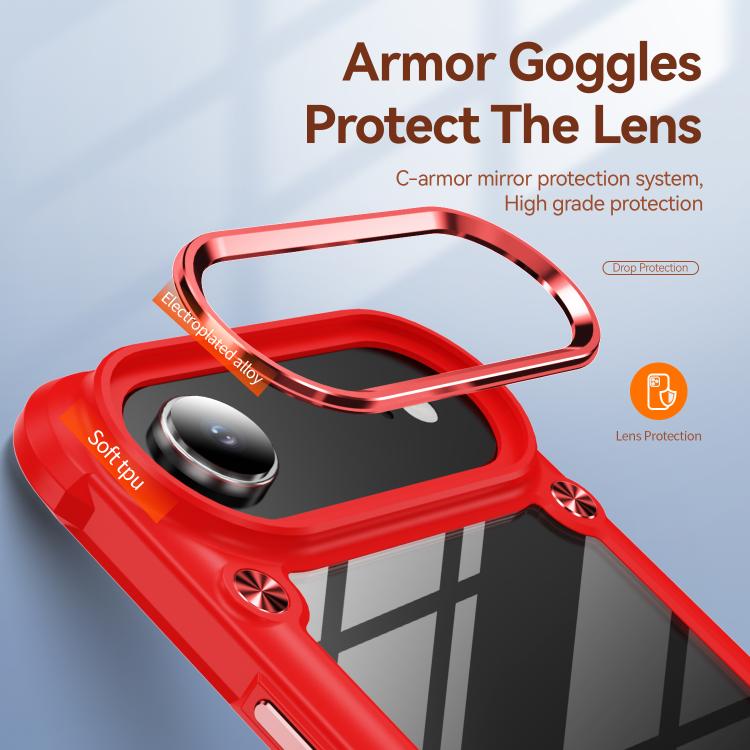 For iPhone Air TPU + PC Lens Protection Phone Case(Red) - iPhone Air Cases by buy2fix | Online Shopping UK | buy2fix