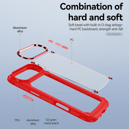 For iPhone Air TPU + PC Lens Protection Phone Case(Red) - iPhone Air Cases by buy2fix | Online Shopping UK | buy2fix
