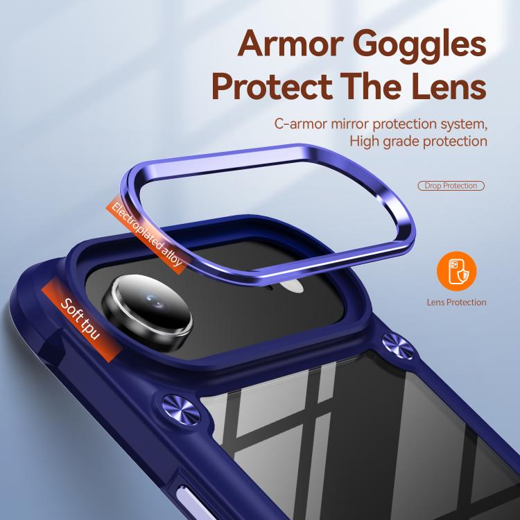 For iPhone Air TPU + PC Lens Protection Phone Case(Blue) - iPhone Air Cases by buy2fix | Online Shopping UK | buy2fix