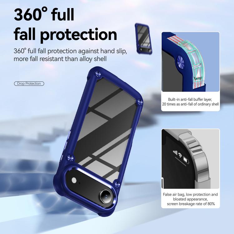 For iPhone Air TPU + PC Lens Protection Phone Case(Blue) - iPhone Air Cases by buy2fix | Online Shopping UK | buy2fix
