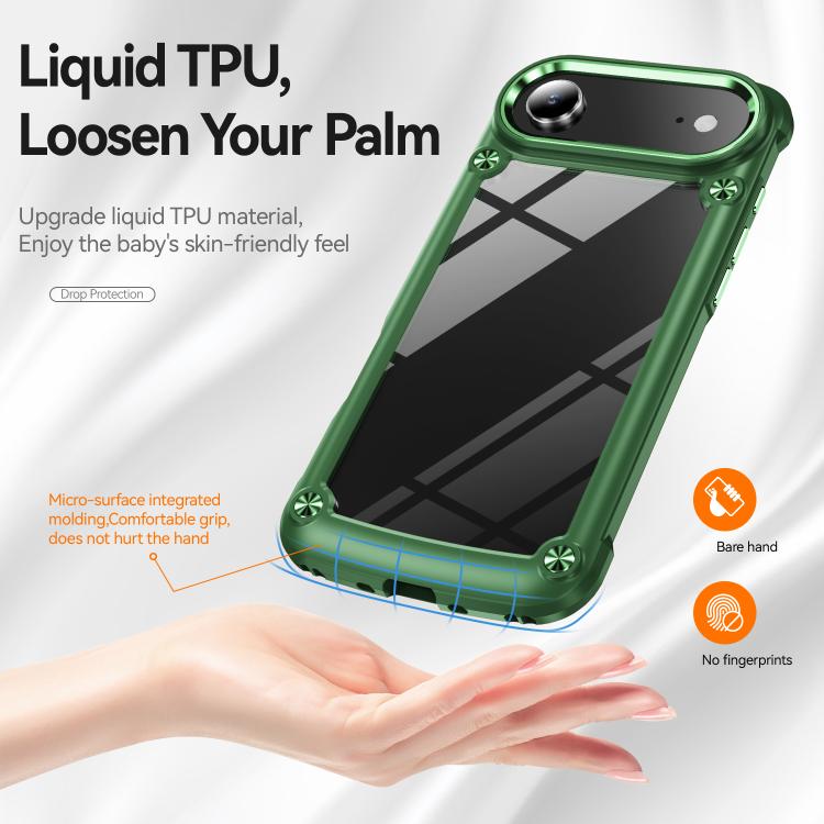 For iPhone Air TPU + PC Lens Protection Phone Case(Green) - iPhone Air Cases by buy2fix | Online Shopping UK | buy2fix