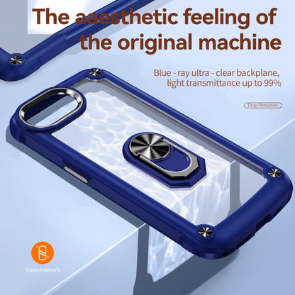 For iPhone 16e TPU + PC Lens Protection Phone Case with Ring Holder(Purple) - iPhone 16e Cases by buy2fix | Online Shopping UK | buy2fix