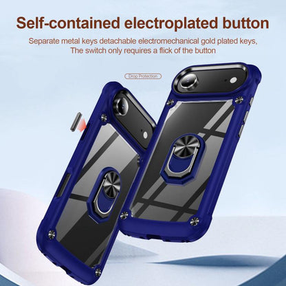 For iPhone Air TPU + PC Lens Protection Phone Case with Ring Holder(Red) - iPhone Air Cases by buy2fix | Online Shopping UK | buy2fix