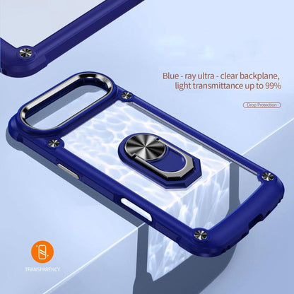 For iPhone Air TPU + PC Lens Protection Phone Case with Ring Holder(Purple) - iPhone Air Cases by buy2fix | Online Shopping UK | buy2fix