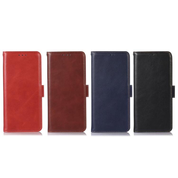 For iPhone 17 Crazy Horse Top Layer Cowhide Leather Phone Case(Red) - iPhone 17 Cases by buy2fix | Online Shopping UK | buy2fix