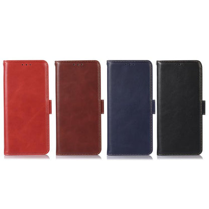 For iPhone 17 Crazy Horse Top Layer Cowhide Leather Phone Case(Red) - iPhone 17 Cases by buy2fix | Online Shopping UK | buy2fix