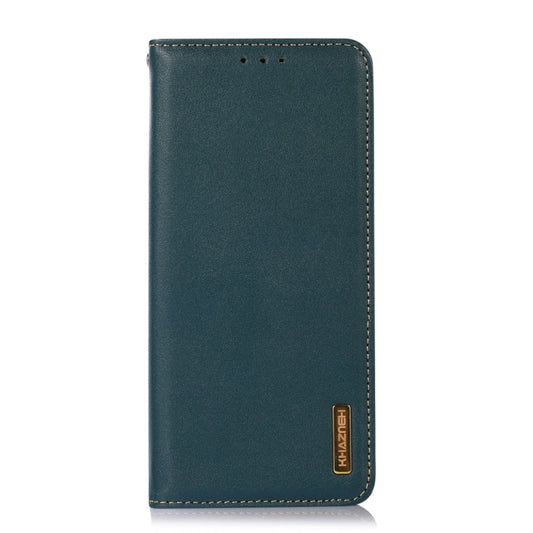 For iPhone 15 Pro KHAZNEH Nappa Top Layer Cowhide Leather Phone Case(Green) - iPhone 15 Pro Cases by buy2fix | Online Shopping UK | buy2fix