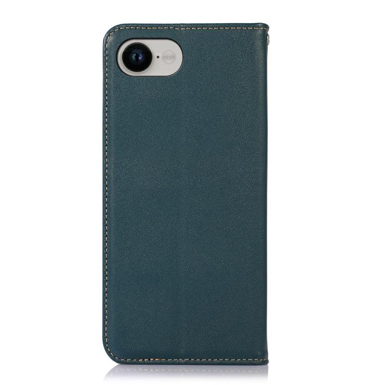 For iPhone 16e KHAZNEH Nappa Top Layer Cowhide Leather Phone Case(Green) - iPhone 16e Cases by buy2fix | Online Shopping UK | buy2fix