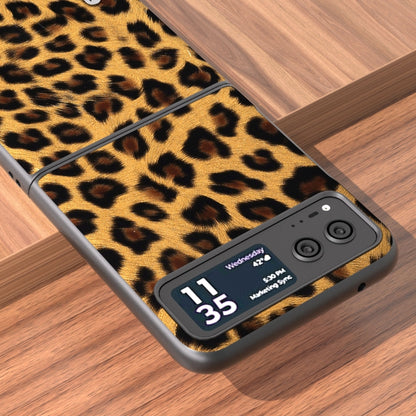 For Motorola Razr 40 ABEEL Black Edge Leopard Phone Case(Golden Leopard) by buy2fix