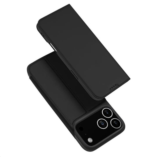 For iPhone 17 Pro DUX DUCIS Skin Pro Series Flip Leather Phone Case(Black)