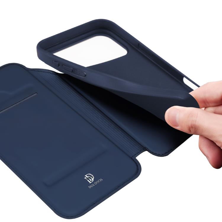 For iPhone 17 Pro DUX DUCIS Skin Pro Series Flip Leather Phone Case(Blue) - iPhone 17 Pro Cases by DUX DUCIS | Online Shopping UK | buy2fix