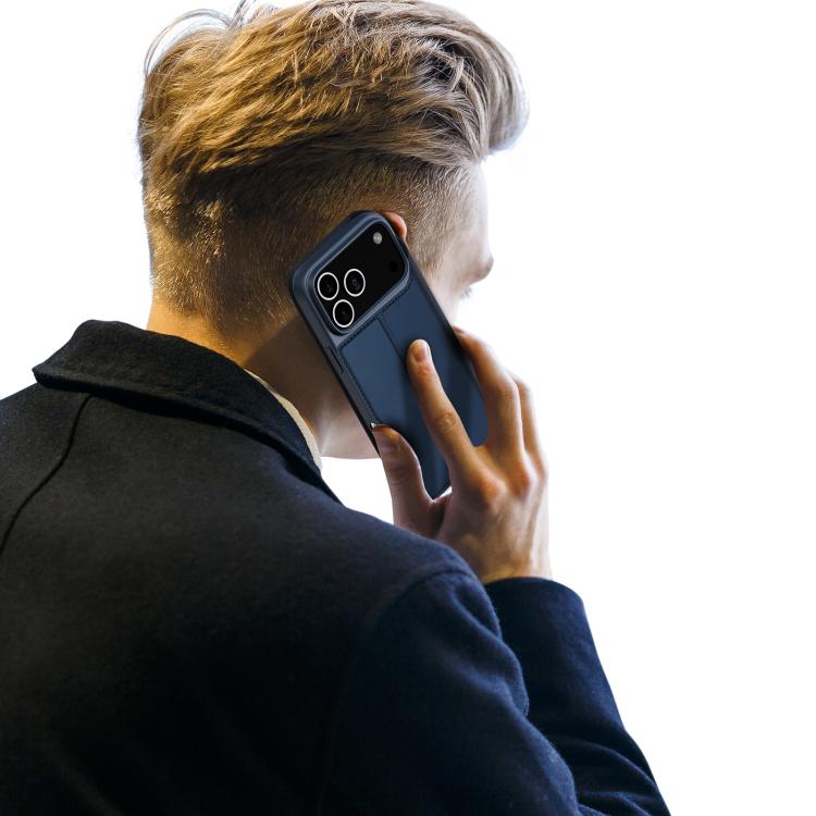 For iPhone 17 Pro DUX DUCIS Skin Pro Series Flip Leather Phone Case(Blue) - iPhone 17 Pro Cases by DUX DUCIS | Online Shopping UK | buy2fix