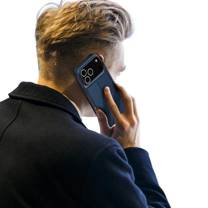 For iPhone 17 Pro DUX DUCIS Skin Pro Series Flip Leather Phone Case(Blue) - iPhone 17 Pro Cases by DUX DUCIS | Online Shopping UK | buy2fix