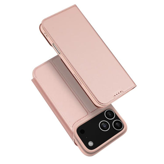 For iPhone 17 Pro DUX DUCIS Skin Pro Series Flip Leather Phone Case(Rose Gold) - iPhone 17 Pro Cases by DUX DUCIS | Online Shopping UK | buy2fix