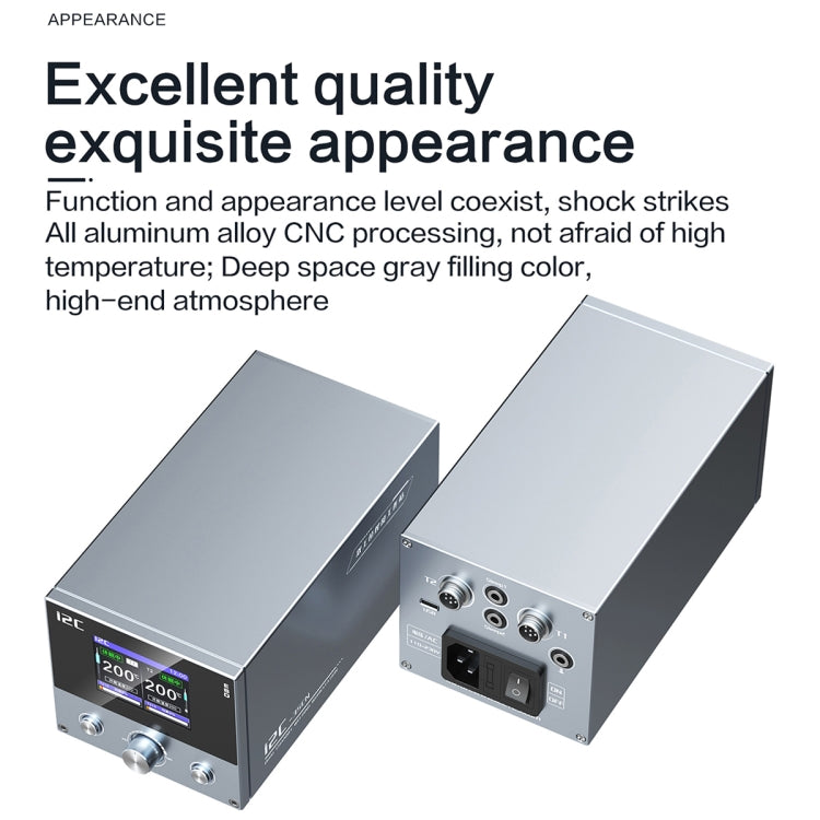 i2C 3SCN Intelligent Double Welding Station with RS200 Base, Style:A Set(US Plug) - Soldering Iron Set by buy2fix | Online Shopping UK | buy2fix